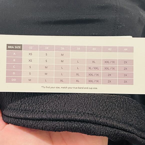 Calia Square Neck Bikini Swimsuit Top Womens XL Black UPF 50 Removable Pads - Picture 6 of 9